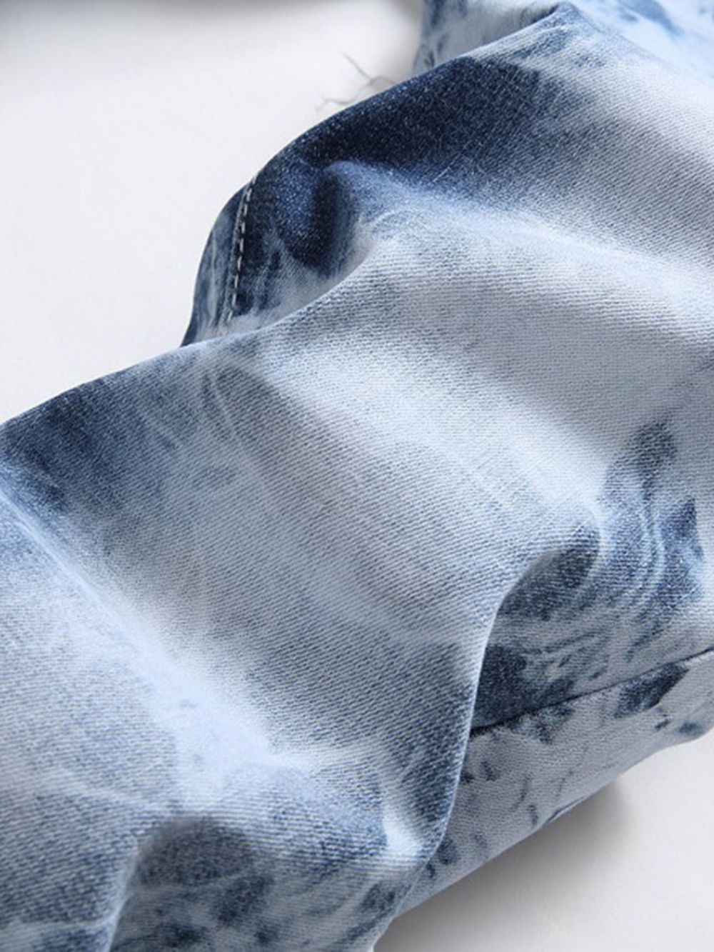 Versleten Jeans Met Halfhoge Taille En Rits