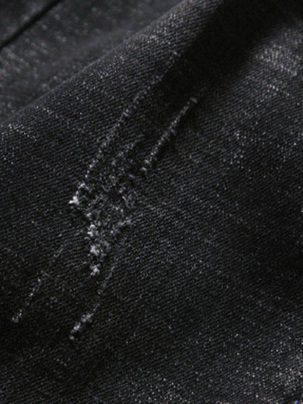 Versleten Potloodbroek Europese Middelhoge Taille Jeans