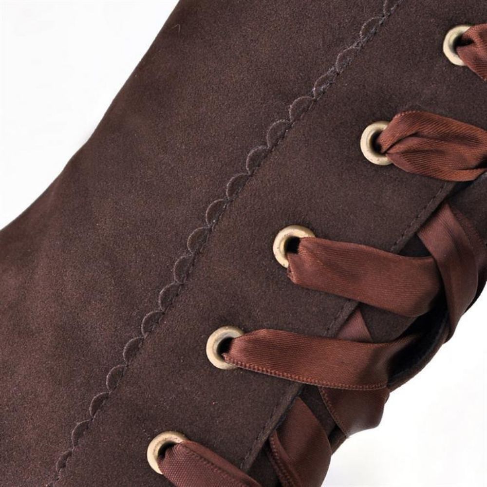 European Veterschoenen Suede Knight Kniehoge Laarzen