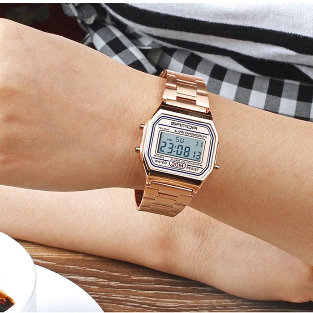 Jyy Elektronisch Digitaal Display Herenhorloge