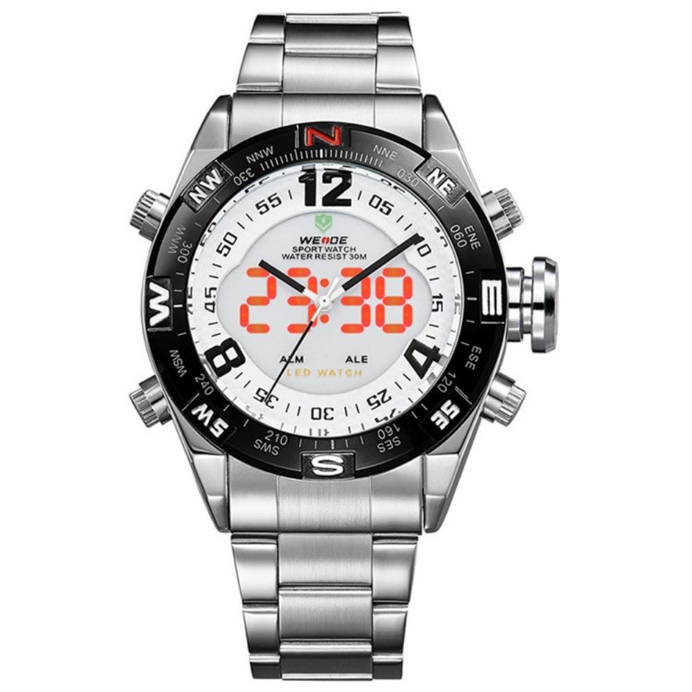 Metalen Quartzhorloge Heren