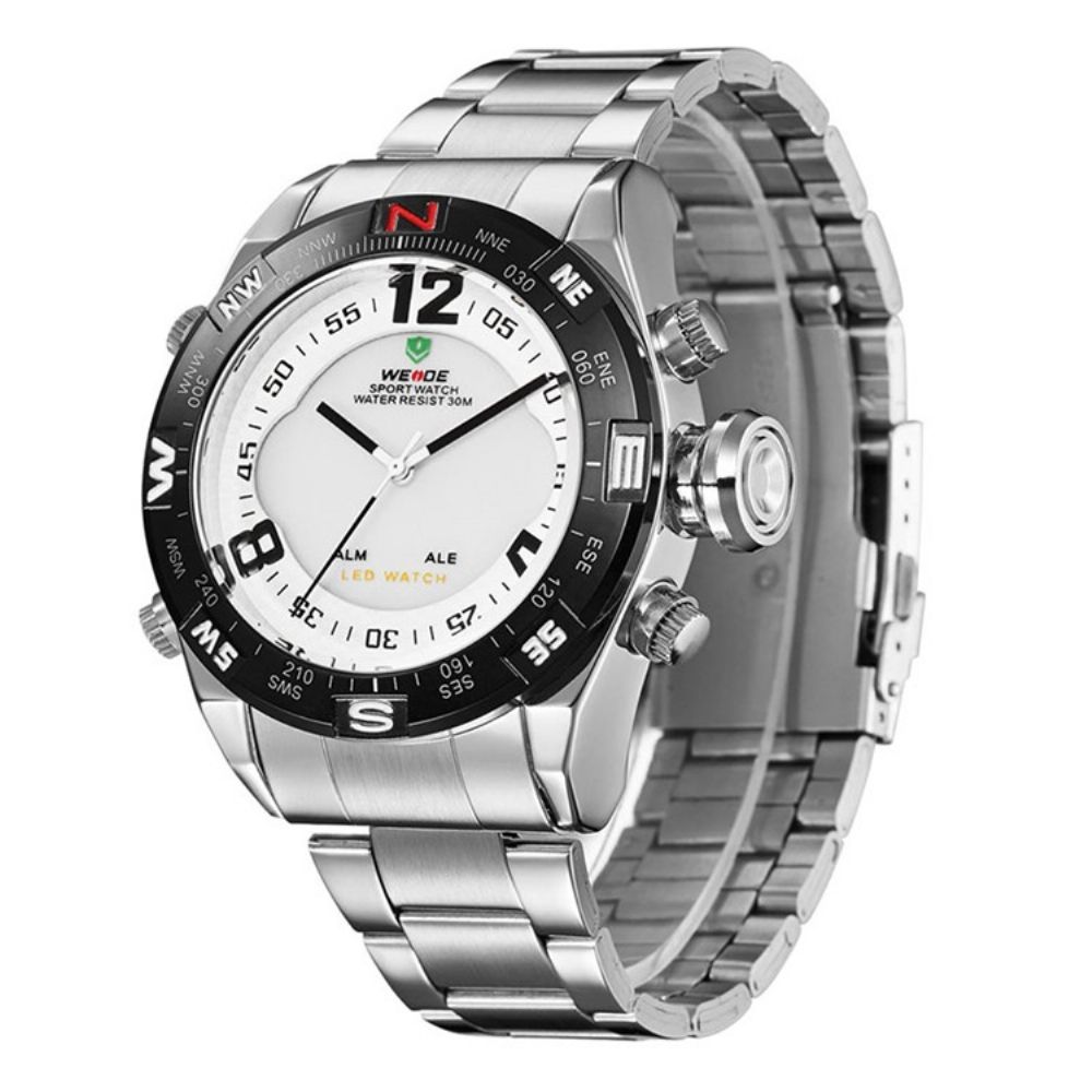 Metalen Quartzhorloge Heren