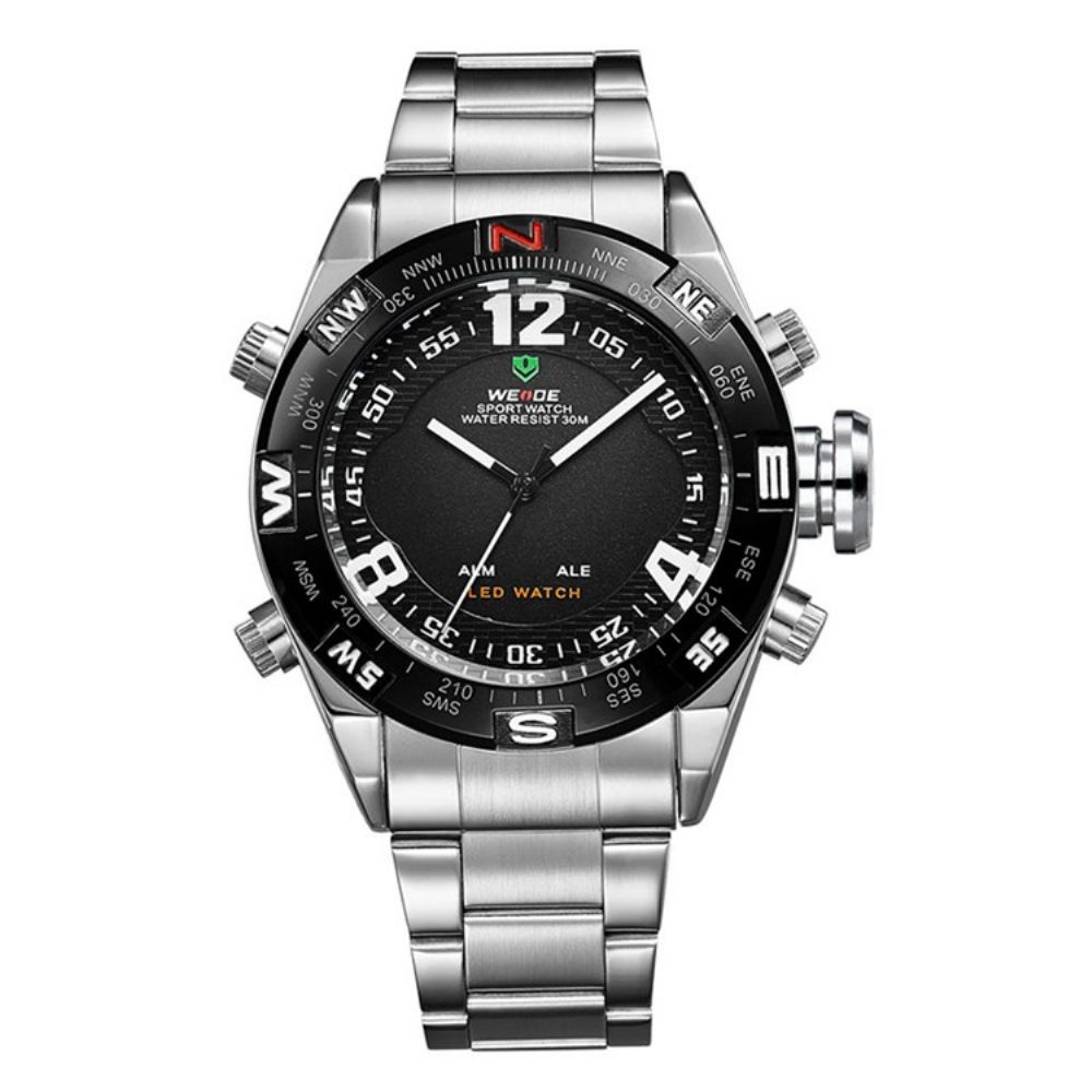 Metalen Quartzhorloge Heren