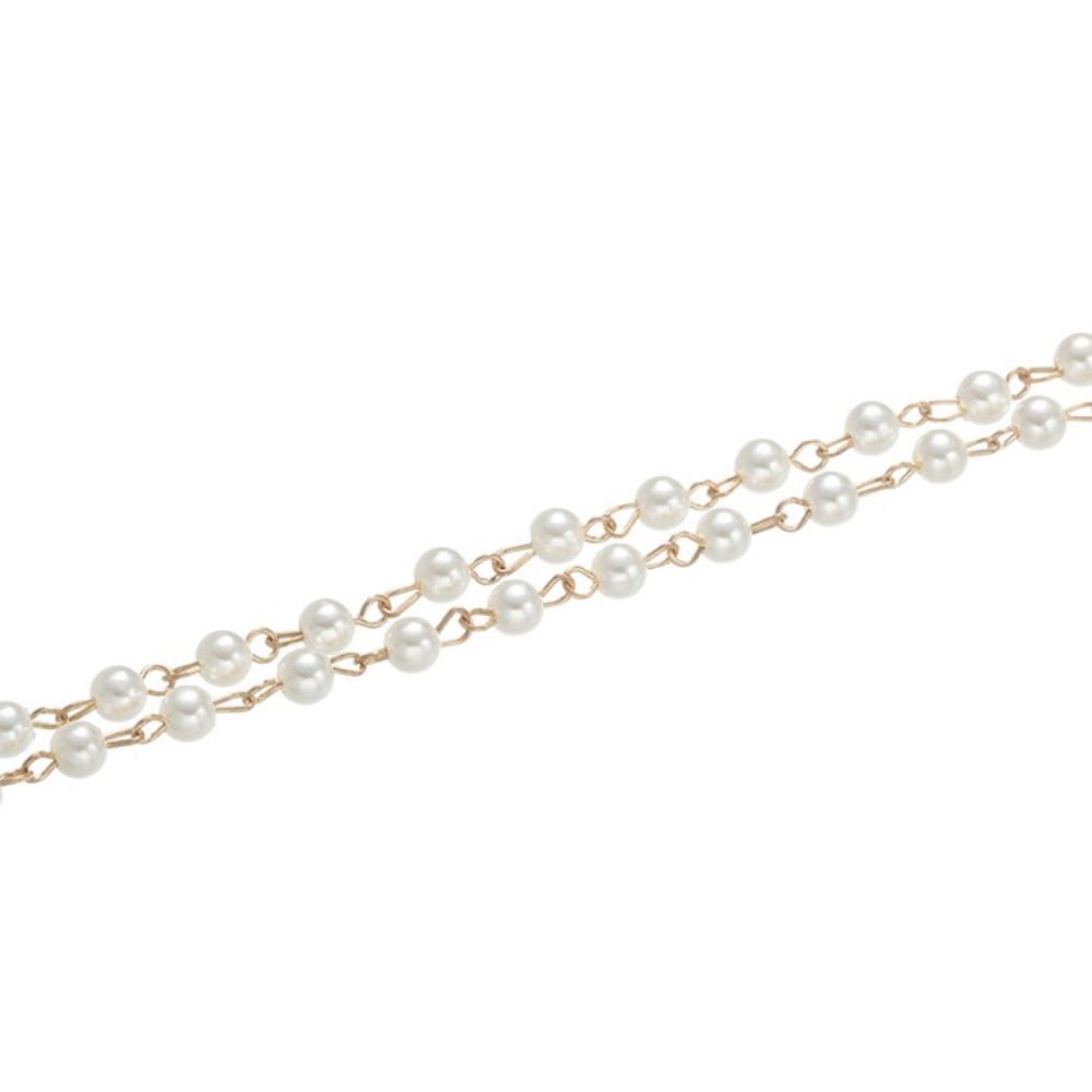 Mode Eenvoudige Kralen Waterdruppel Bril Ketting Opknoping Hals Antislip Zonnebril Touw