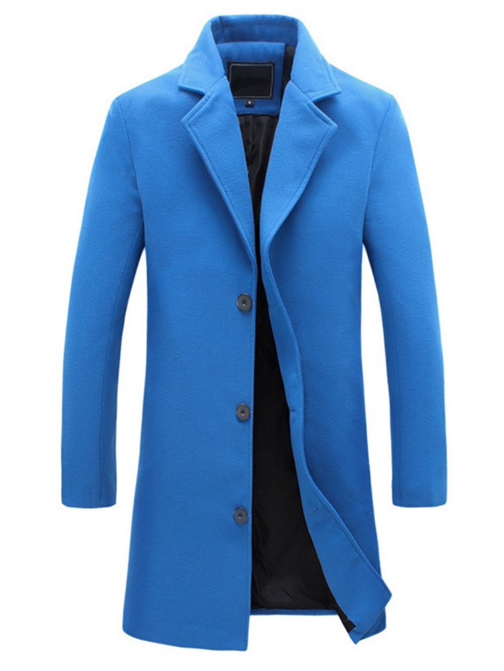 Effen Halflange Revers Winter Casual Jas