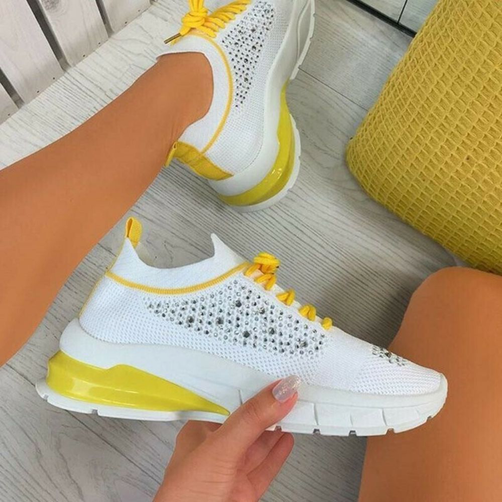 Laag Uitgesneden Bovensneakers Dames Met Ronde Neus En Veters