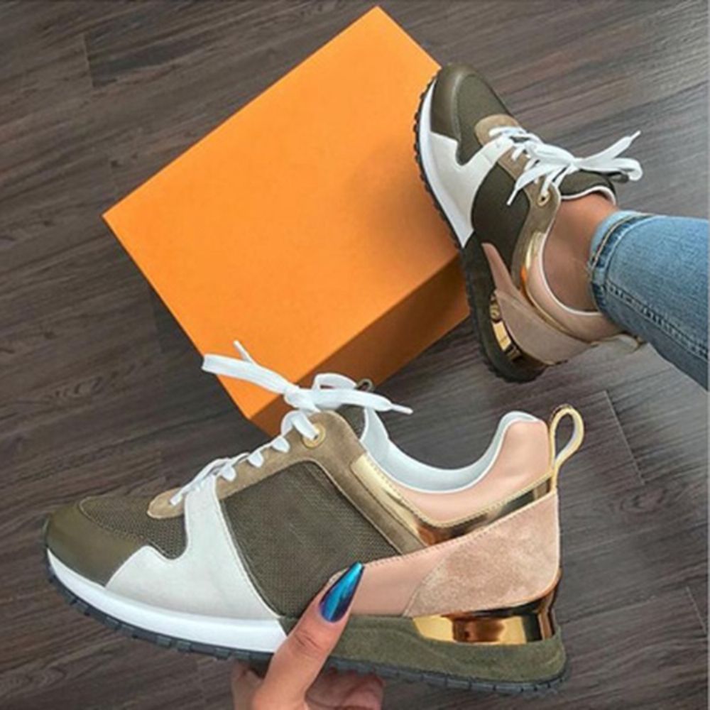 Sneakers Met Veters En Veters Met Ronde Neus En Veters