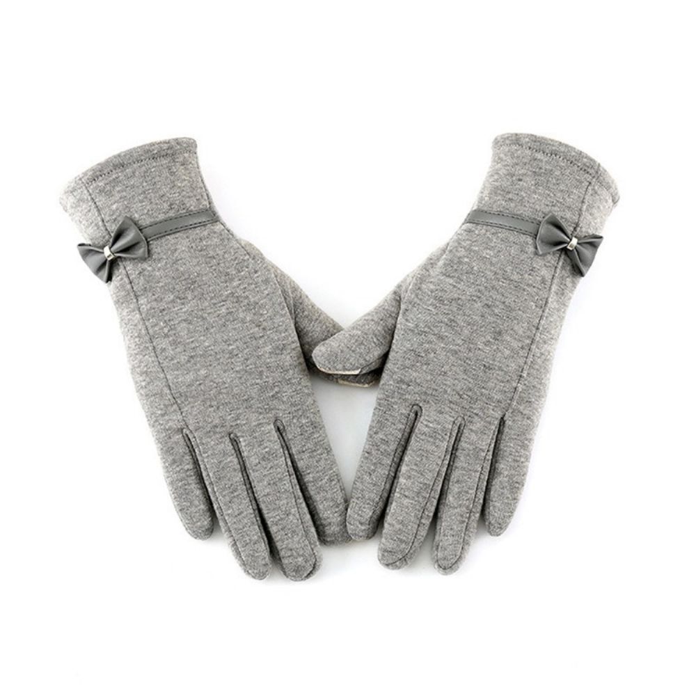 Eenvoudige Winterhandschoenen Met Strik