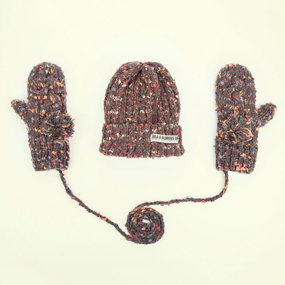 Winter Warme Gebreide Muts En Handschoenen Dames