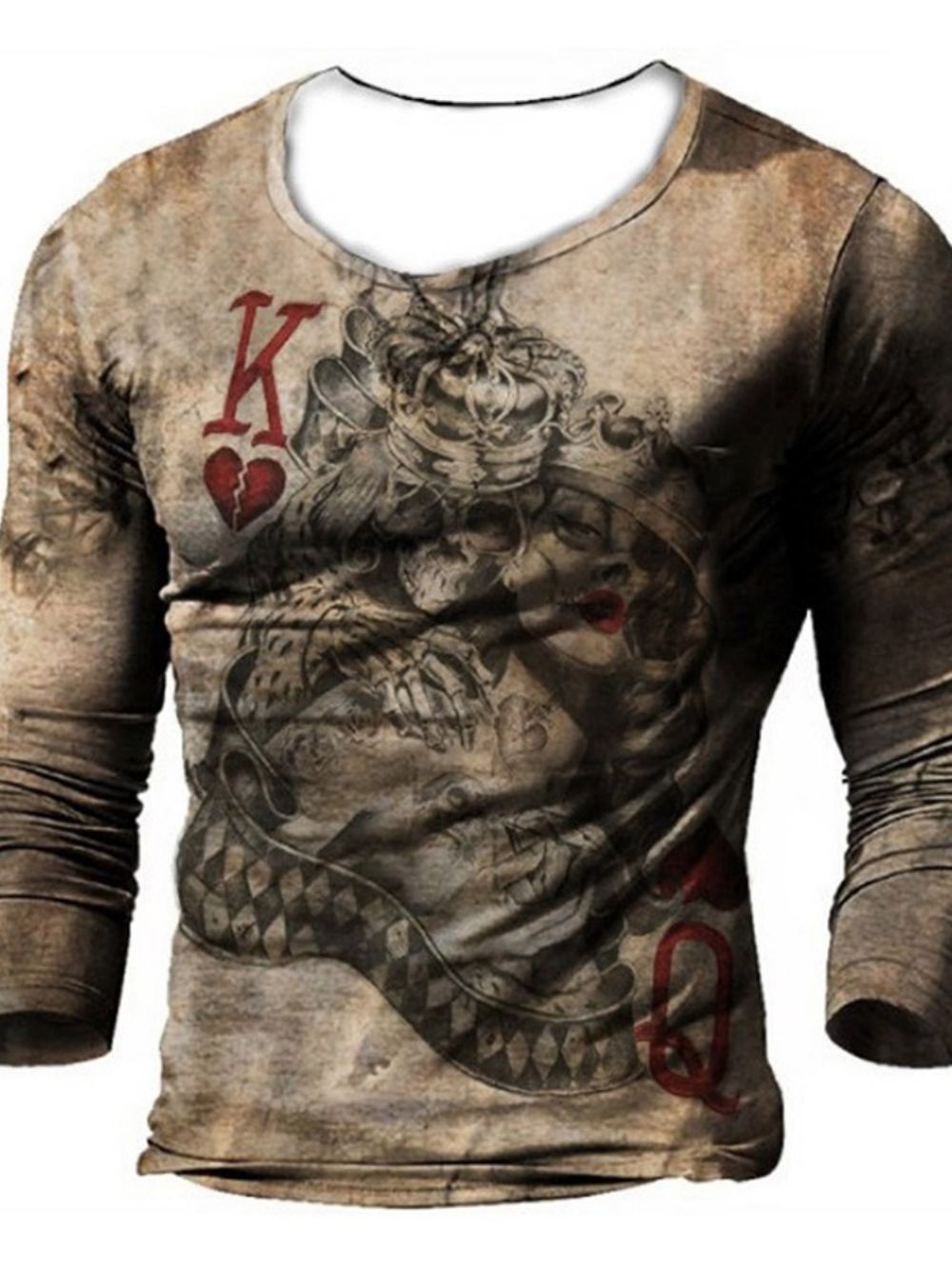 Casual T-Shirt Met Ronde Hals Kleurblok En Pullover Met Lange Mouwen