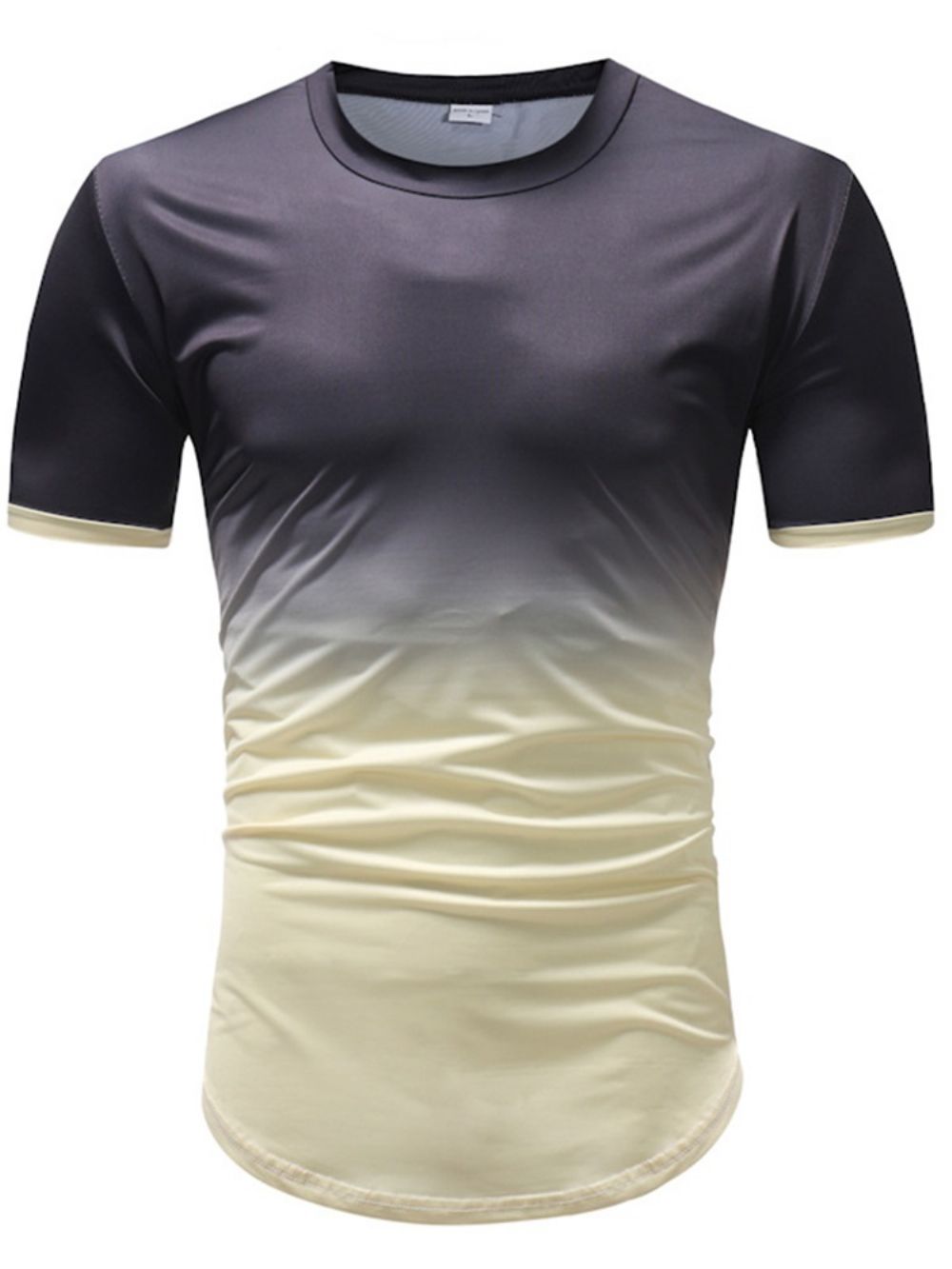 Casual T-Shirts Met Korte Mouwen Heren Met Kleurverloop