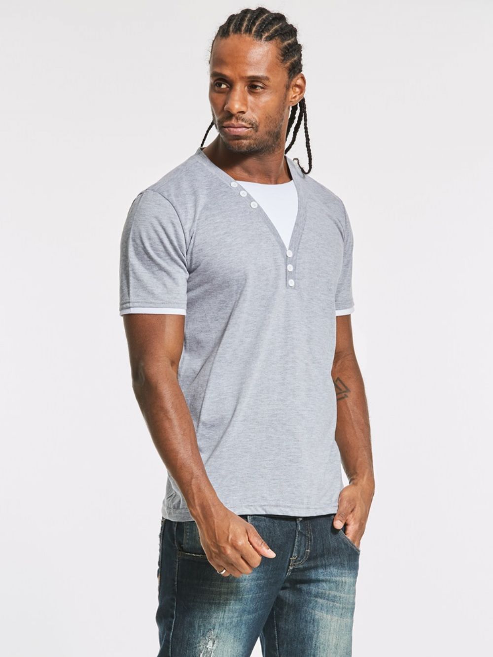 Dubbellaags T-Shirt Heren