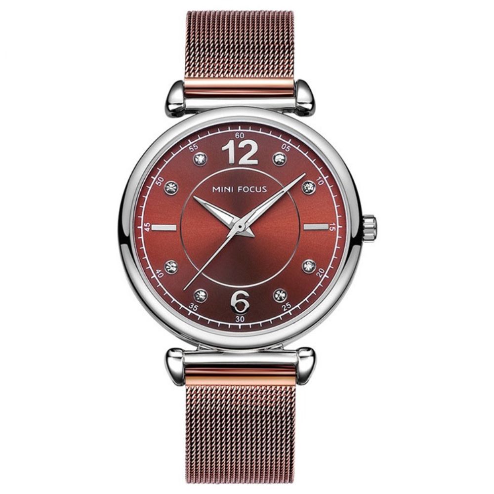 Classics Stalen Band Quartz Diamante Dameshorloge