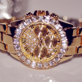 Luxe Gouden Glanzend Horloge