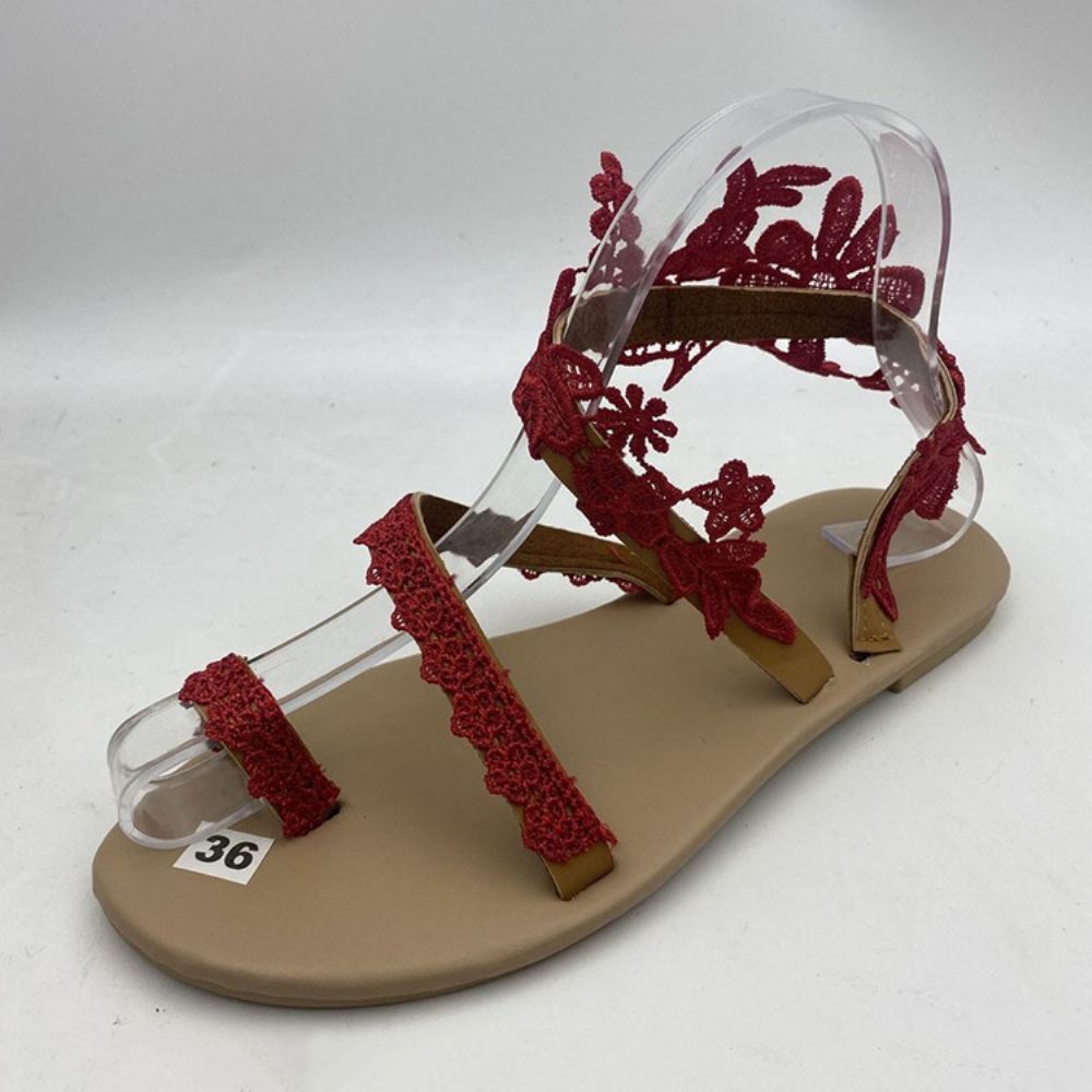 Sandalen Met Blokhak Instapper Laag Uitgesneden Bovenwerk
