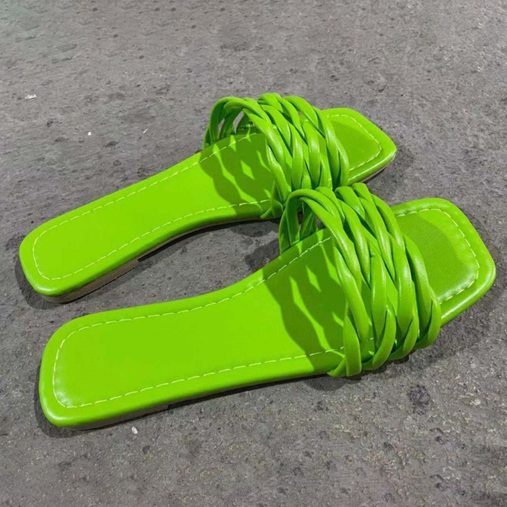 Slip-On Hollow Flip Flop Effen Damespantoffels