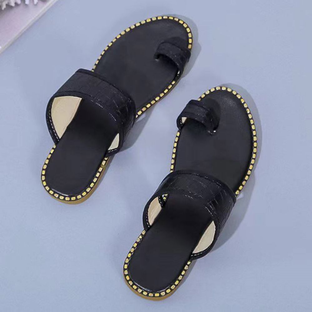 Western Pantoffels Dames Met Blokhak En Alligatorpatroon
