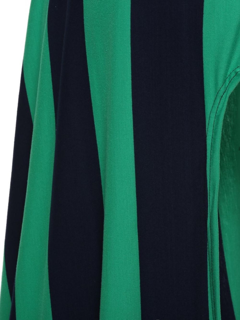 Streep Schuine Kraag Lantaarn Mouw Lange Blouse