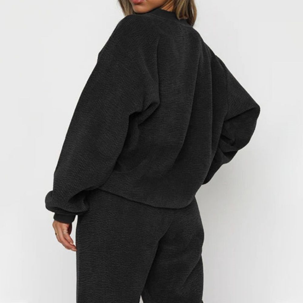 Broekzak Effen Pullover Potloodbroek Tweedelige Sets