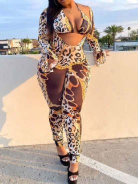 Westerse Bloemen Jumpsuit Potlood Broek Tweedelige Sets