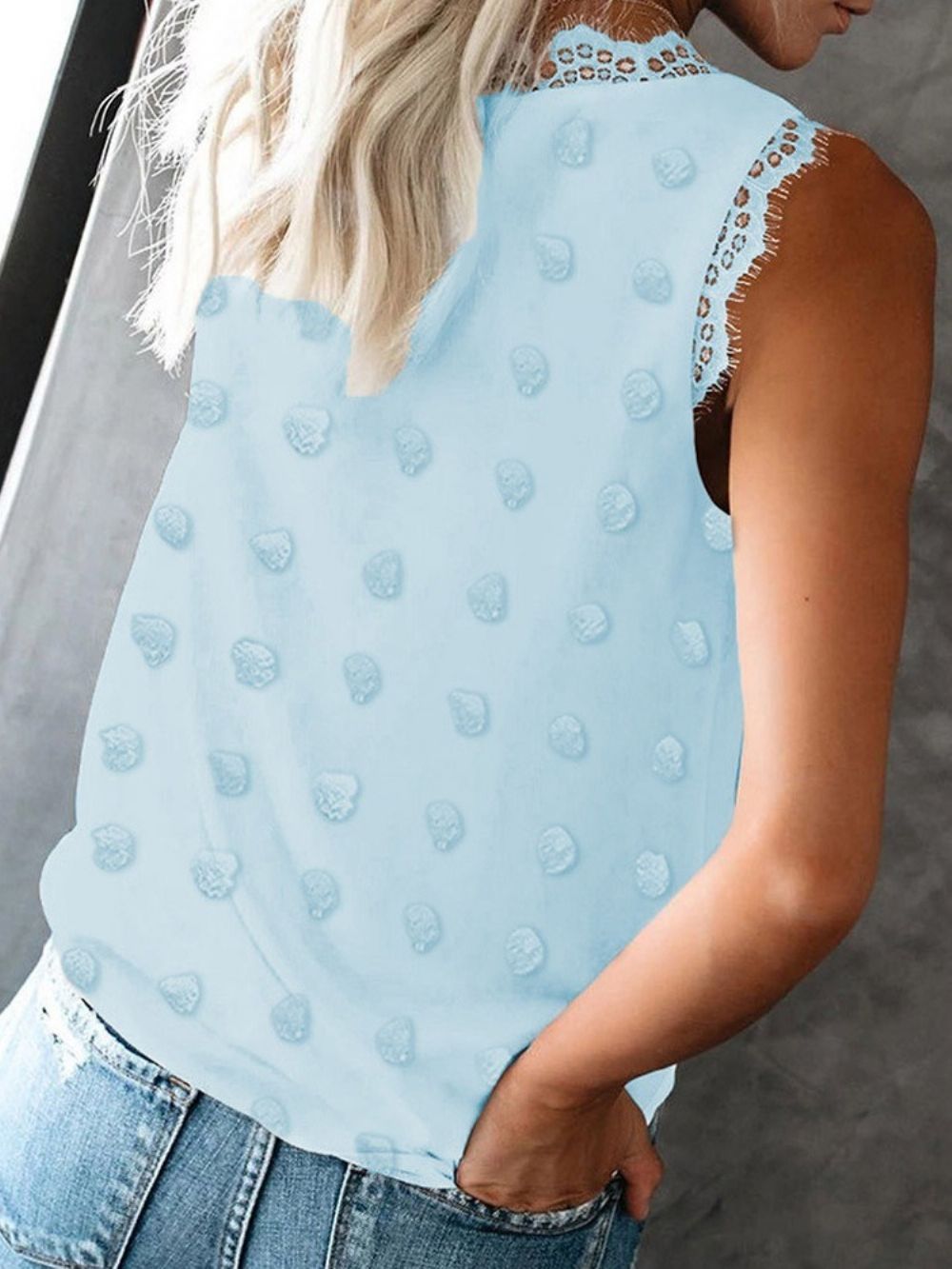 Patchwork Zomer Polyester Witte Standaard Tanktop Dames