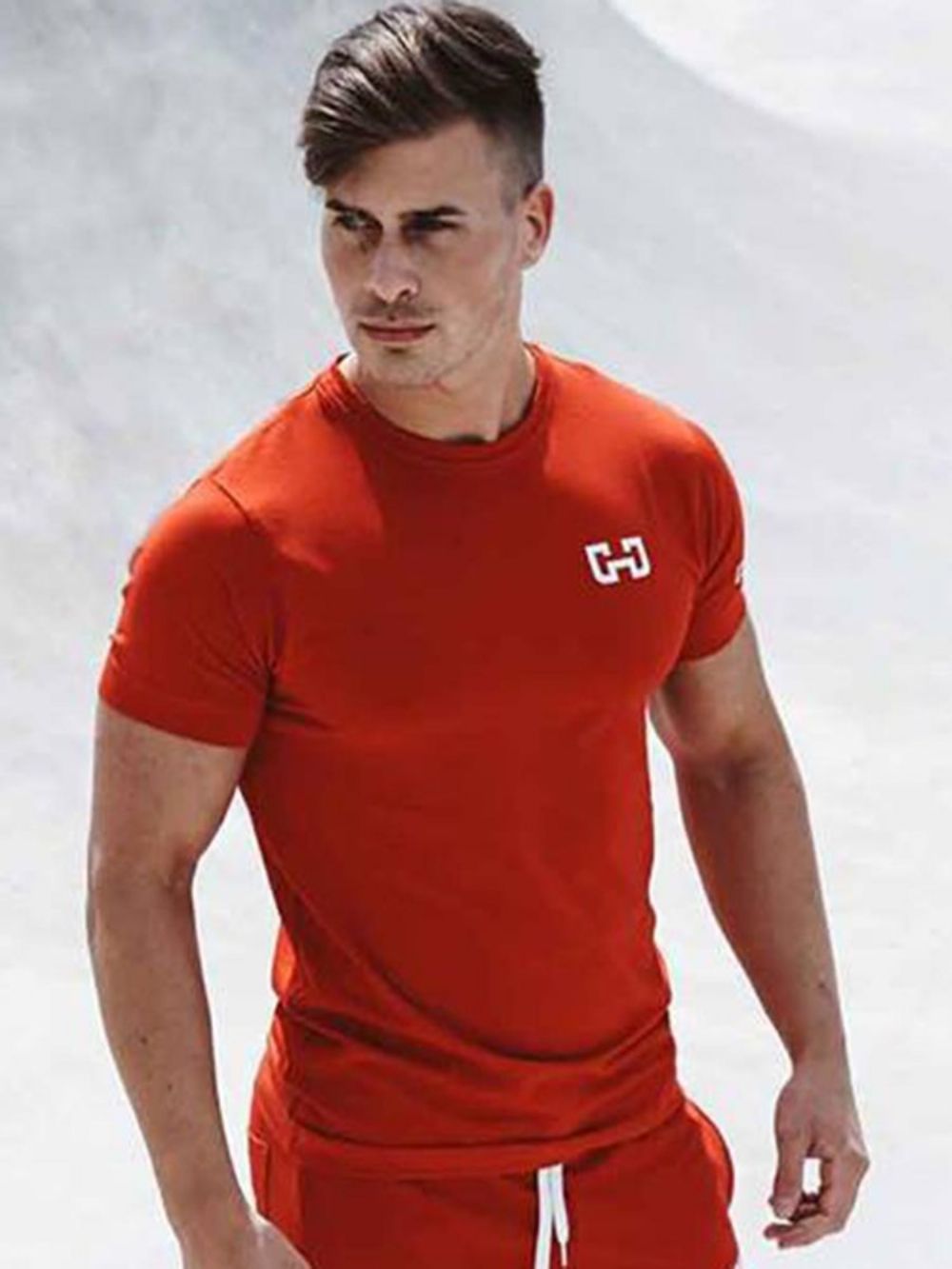Sport-T-Shirt Met Korte Mouwen En Kleurblokprint