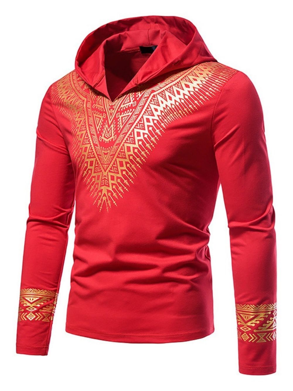 Herfstsmal Hoodies Met Pulloverprint