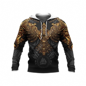 Losse Winterhoodies Met Kleurblokkenprint