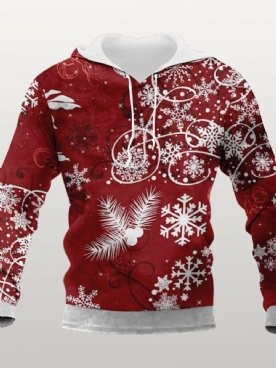 Pullover Bloemenprint Winter Casual Hoodies