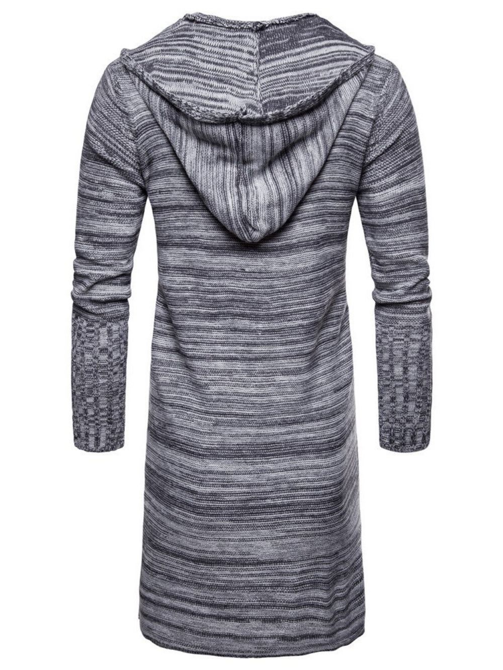 Halflange Casual Vestsweaters Met Kleurblok En Capuchon Heren