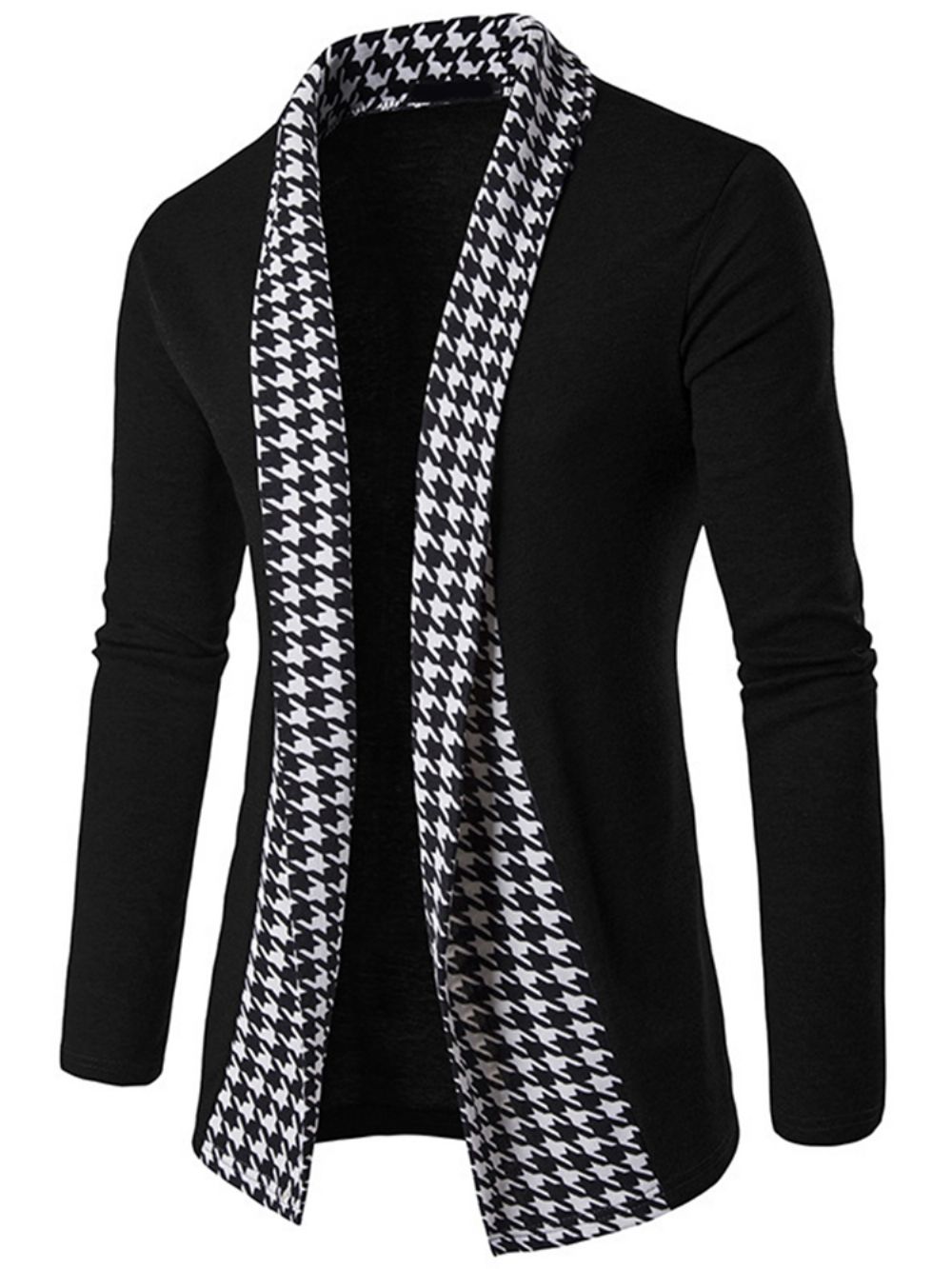 Vogue Houndstooth Patchwork-Vest Gebreide Herenkleding