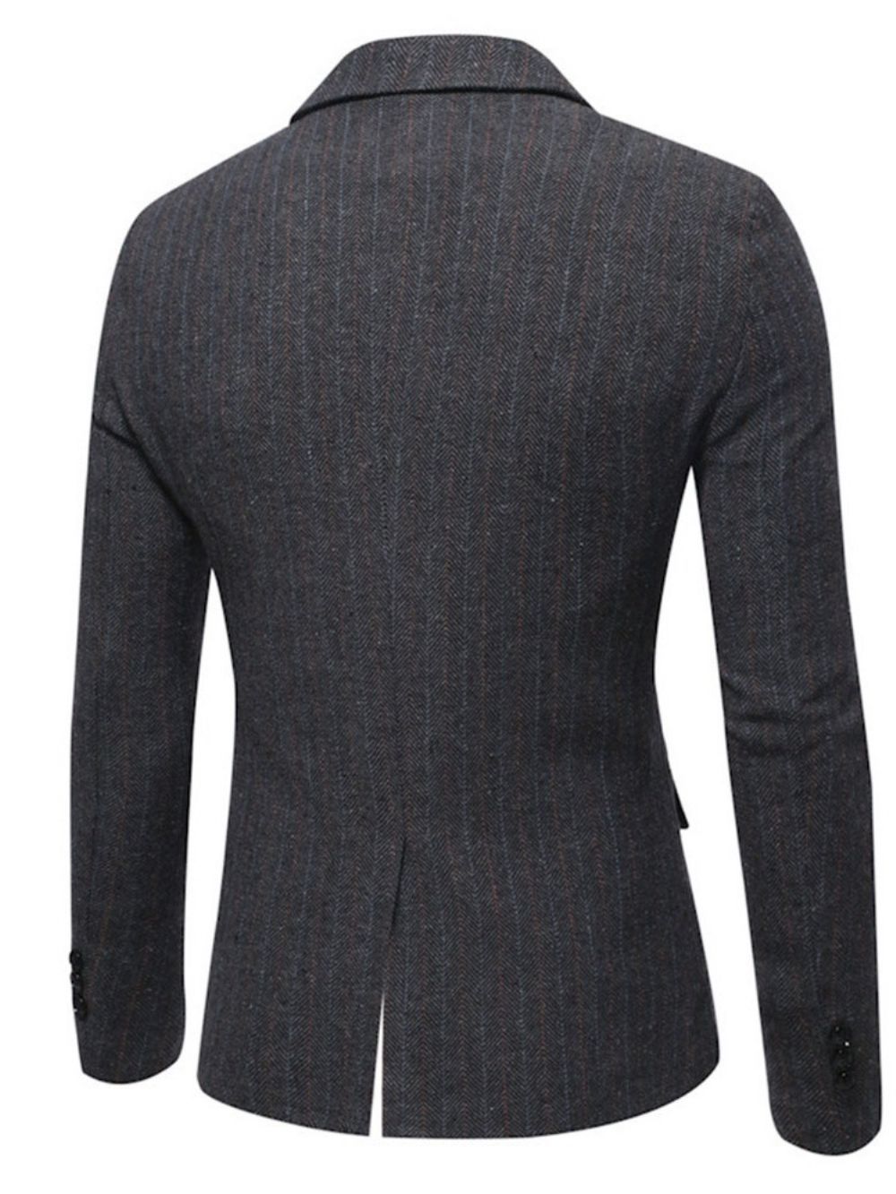 Blazer Met Dubbele Rij Knopen En Gestreepte Revers