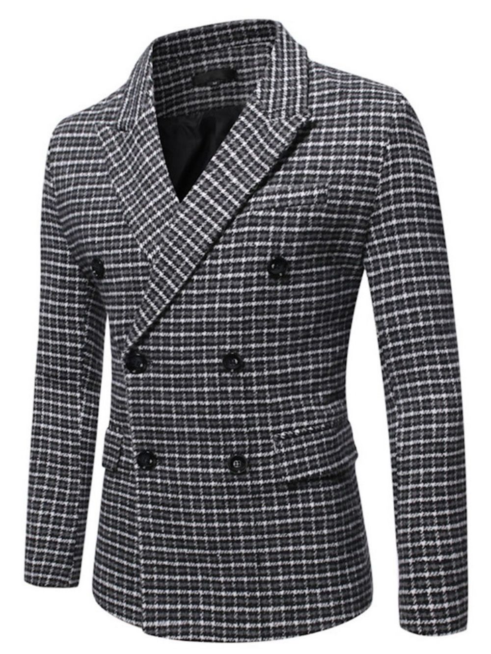 Houndstooth Slanke Ol-Blazer