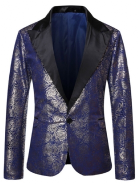 Modieuze Vrijetijdsblazer Met Één Knoop Heren