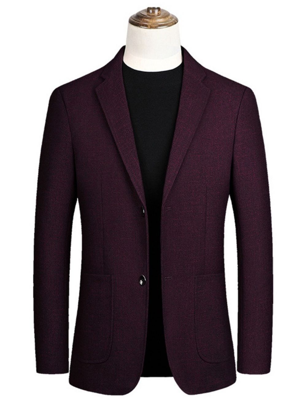 Slanke Ol-Blazer Met Ingekeepte Revers