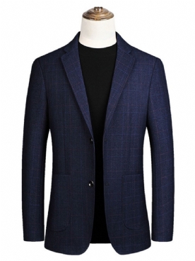 Slanke Ol-Blazer Met Ingekeepte Revers