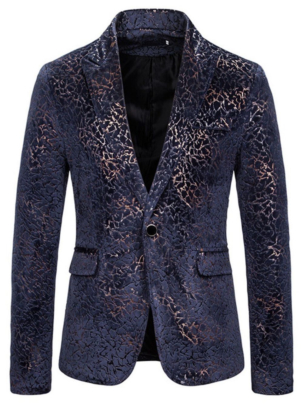 Slanke Vrijetijdsblazer Met Één Knoop Heren
