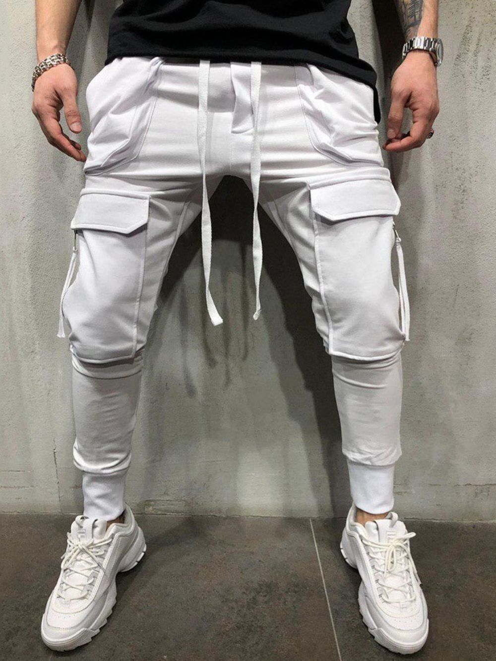 Cargobroeken Effen Rits Algehele Middelhoge Taille Casual Broek Heren
