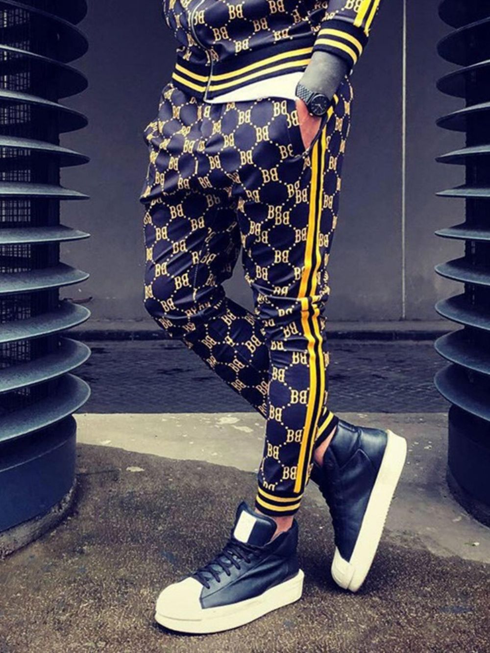 Casual Broek Heren Met Zakkleurblok