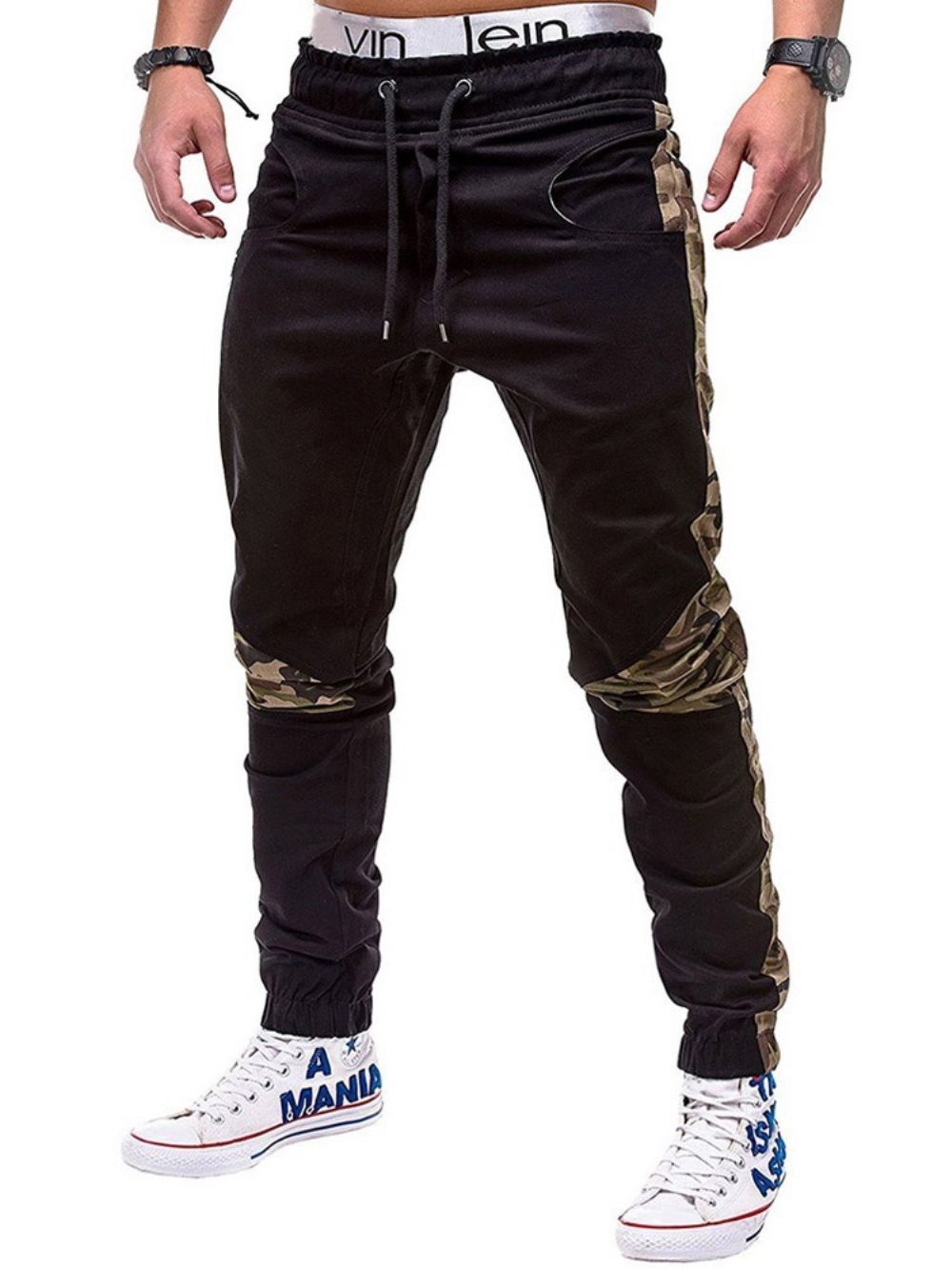 Casual Potloodbroek Met Camouflageprint Heren