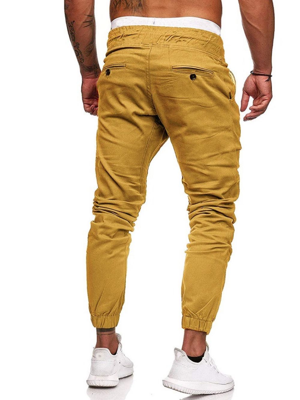 Geplooide Effen Potloodbroek Casual Casual Broek Met Veters