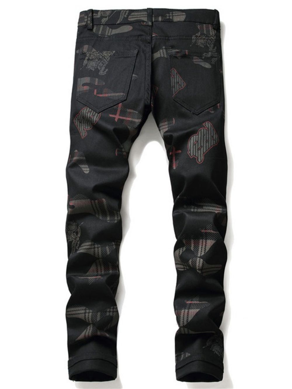 Vier Seizoenen Casual Broek Met Halfhoge Taille En Print