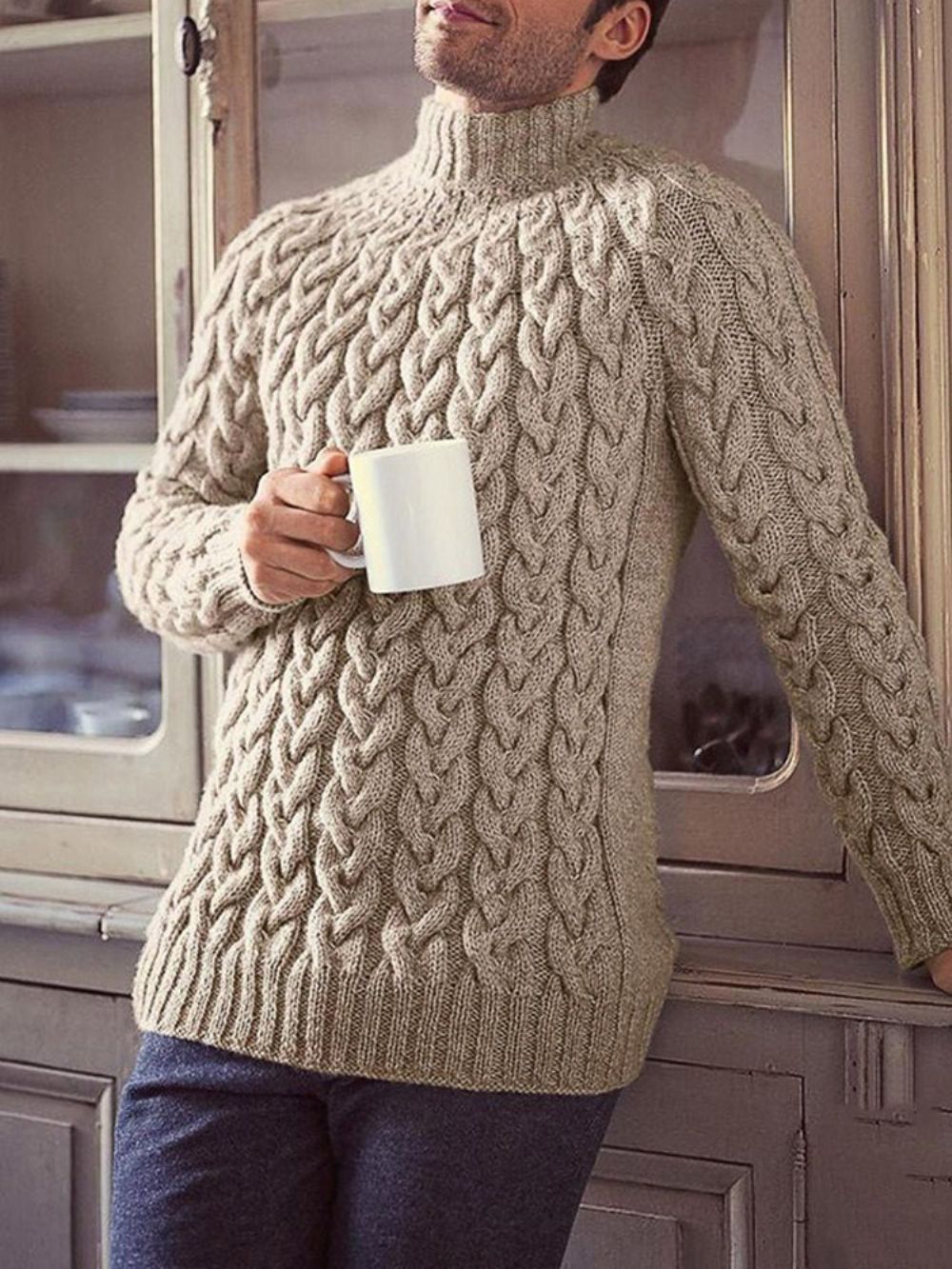 Coltrui Effen Standaard Winter Casual Herentrui