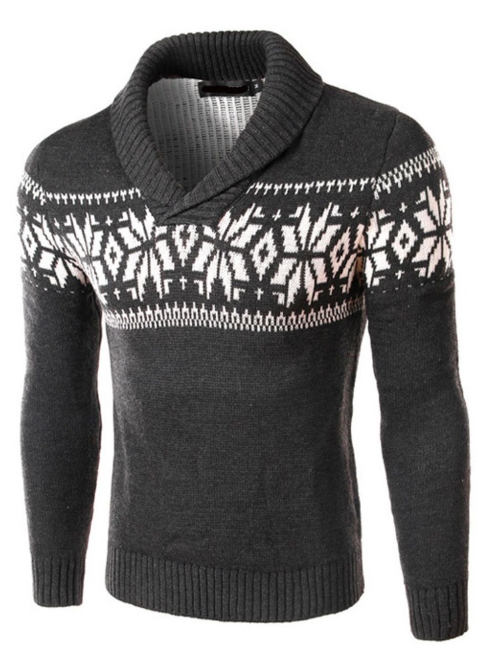 Standaard Geometrische Casual Wintertrui