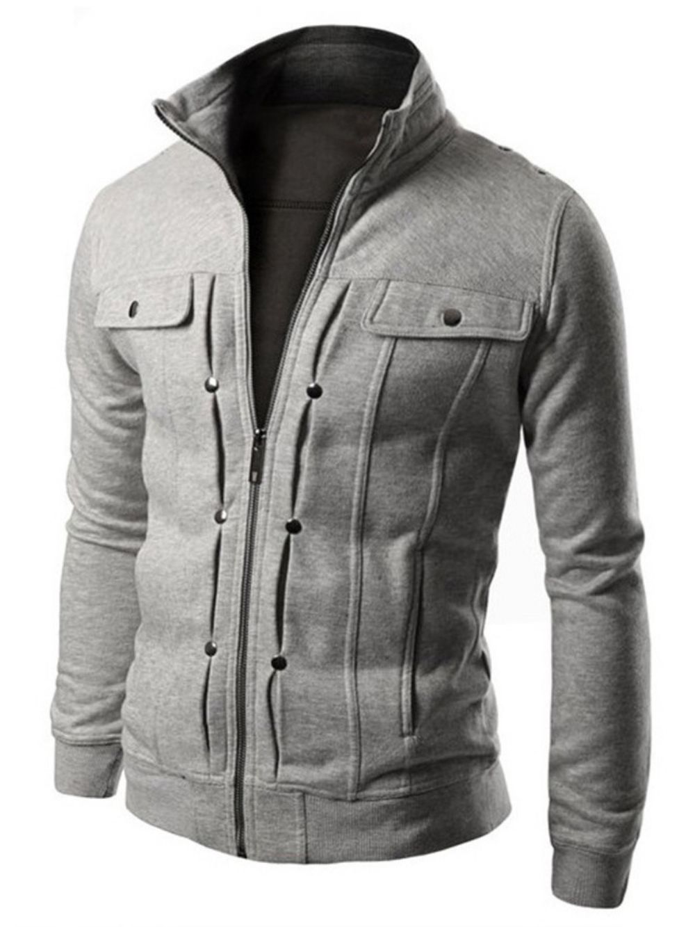 Casual Jack Met Effen Revers En Slanke Rits