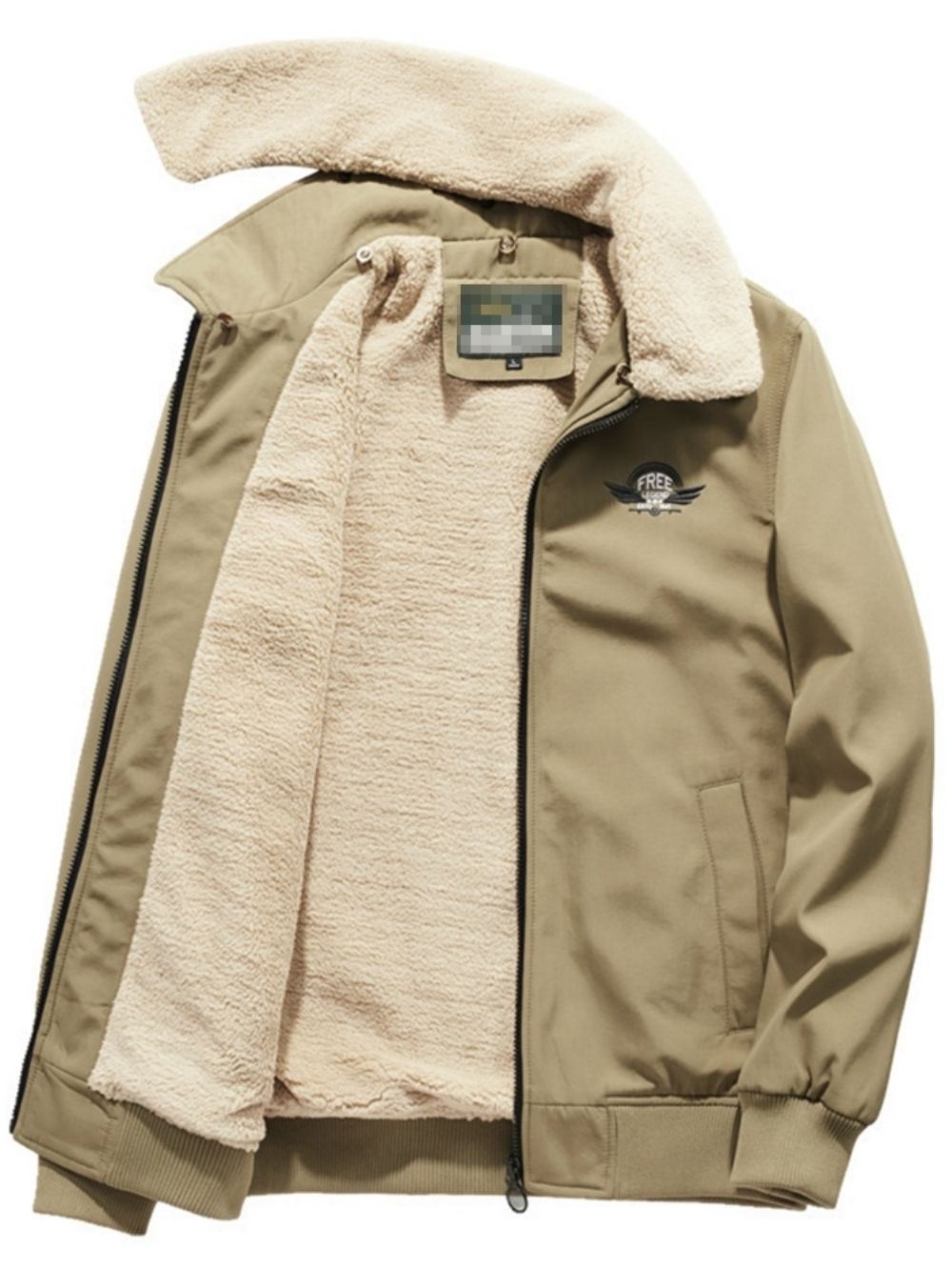 Casual Winterjack Met Fleece Revers