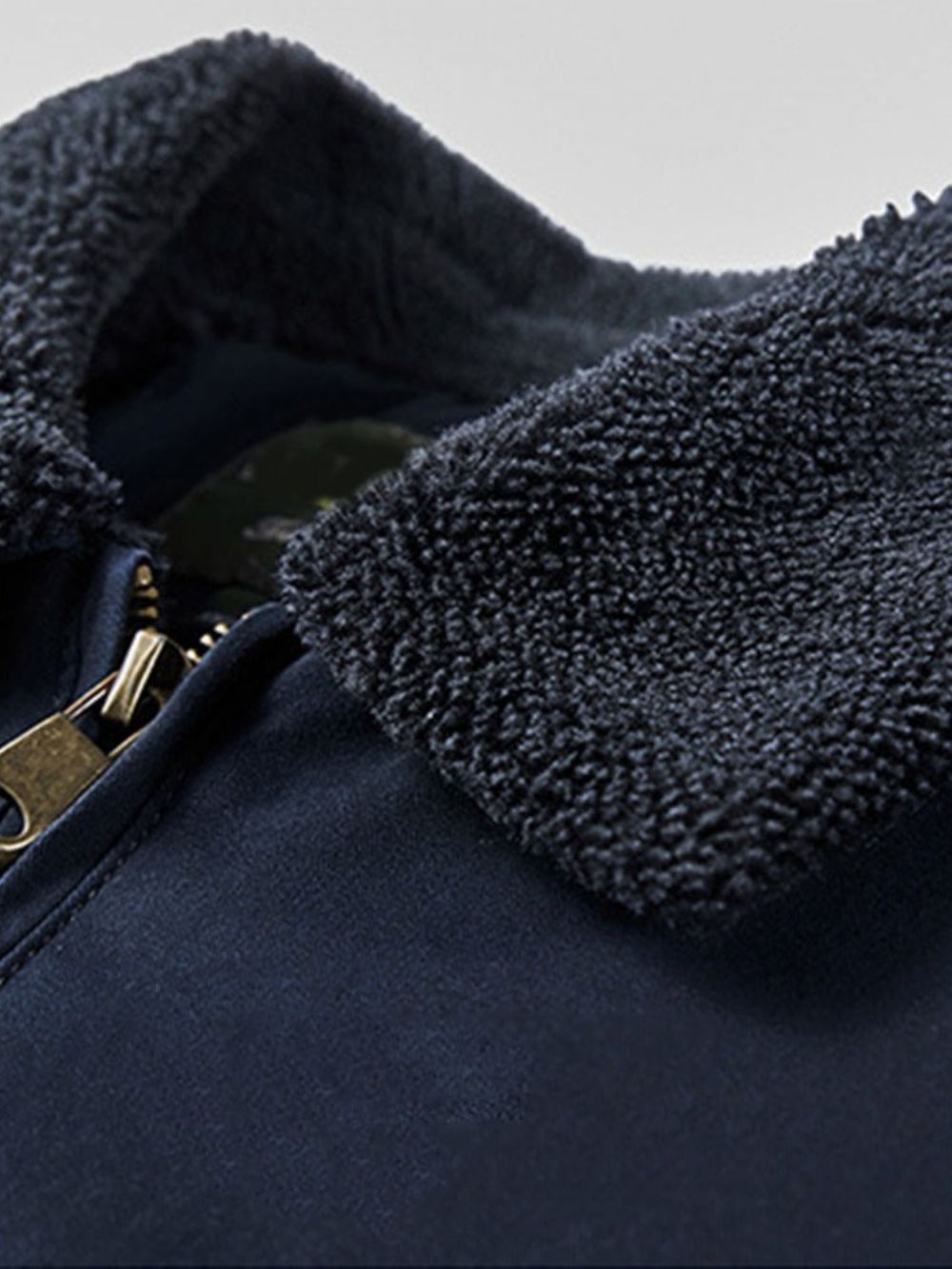 Herenjack Met Reversborduurwerk Effen Rechte Rits