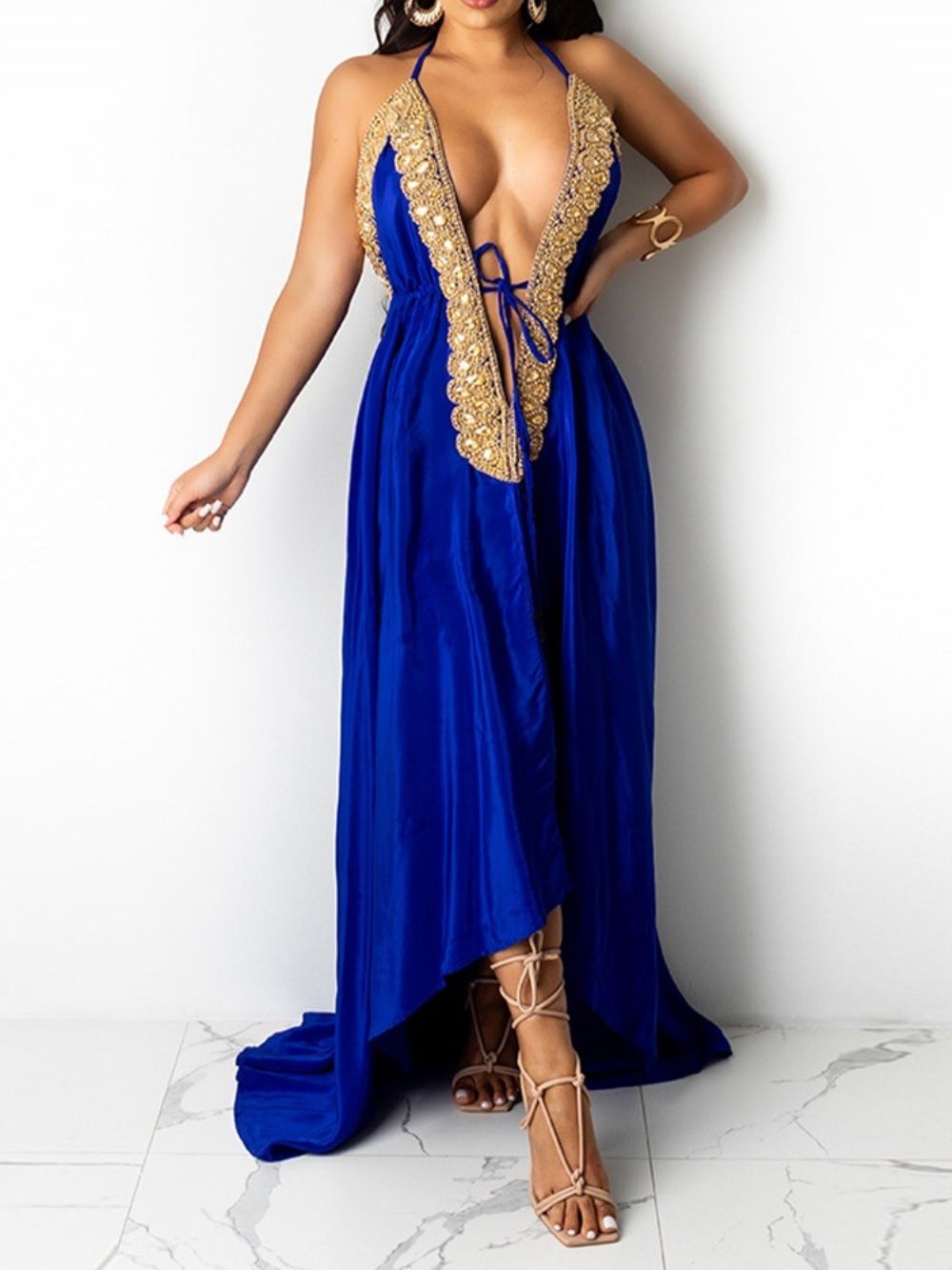 Asymmetrische Asymmetrische Maxi-Jurk Tot Op De Grond
