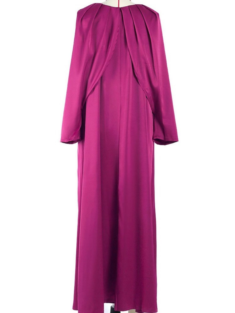 Negen Punten Mouw Ronde Hals Enkellange Zomer Pullover Maxi Jurk
