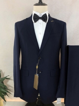 Blazer Effen Herenkostuum Met Één Rij Knopen